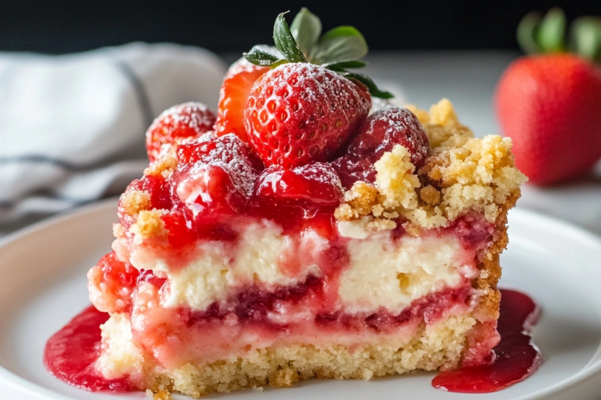 Strawberry Cheesecake Dump Cake