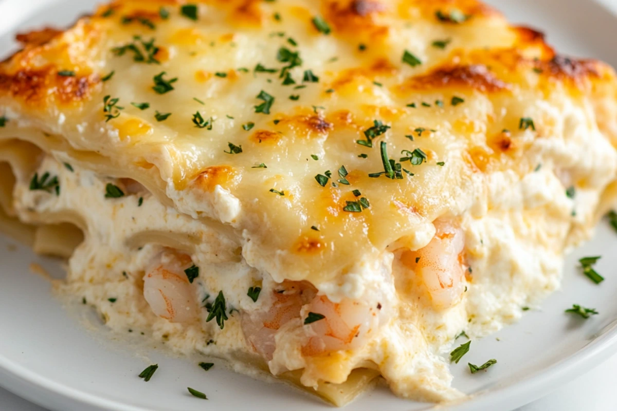 Garlic Butter Shrimp Scampi Lasagna