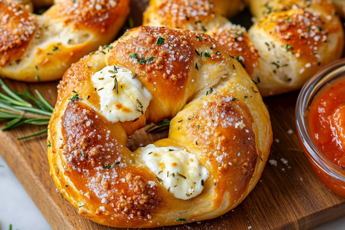 Mozzarella Stuffed Pretzels