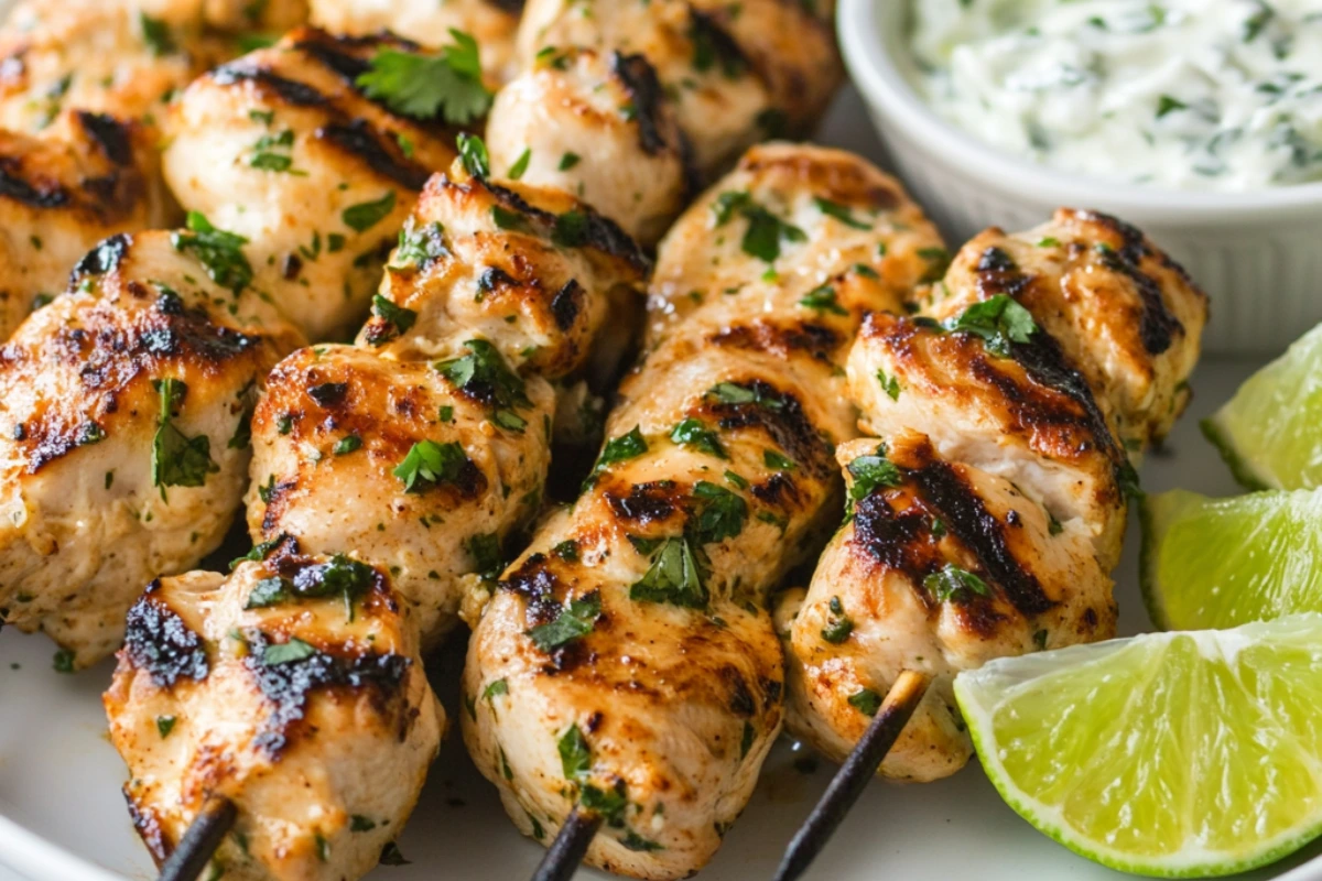 Cilantro Lime Chicken Skewers